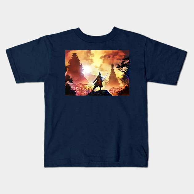 Wolf Shinobi Kids T-Shirt by Christian94